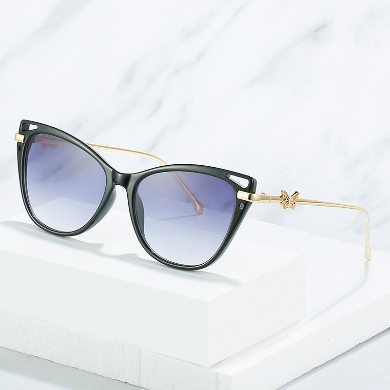 Óculos de Sol Femininos Cat Eye Borboleta Primavera 2022 - Armação de Metal Tendência, Estilo INS