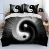 Комплект постельного белья с 3D китайским рисунком Тайцзи-багуа Инь-Ян, пододеяльник, наволочка, комплект постельного белья размера «king-size» для взрослых мальчиков