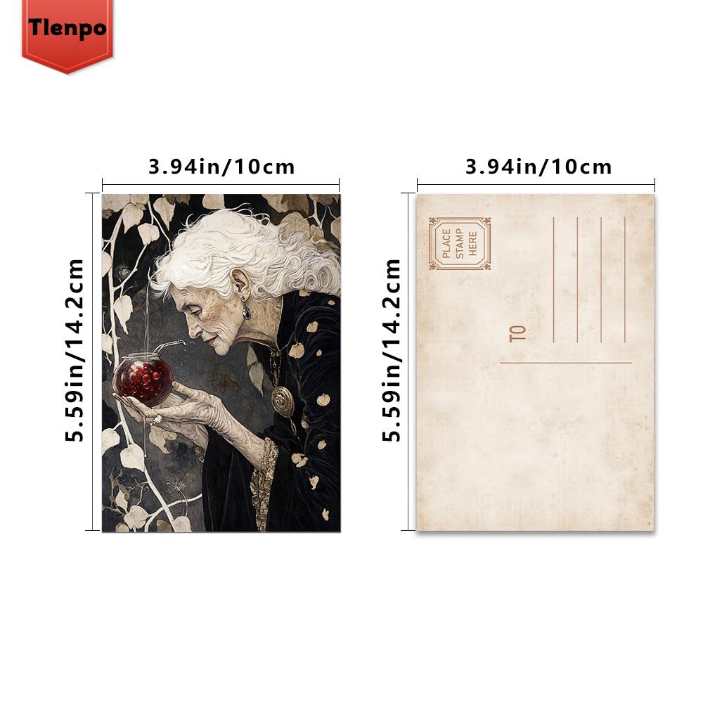 32pcs, Vintage Autumn Harvest Postcard, Halloween, Birthday/Anniversary Gift, Collectible, Suitable for Gifting, Mailable.