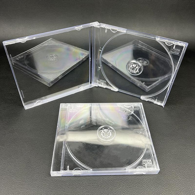 Transparent Plastic Single Piece Disc Case Cd Case Thickened Cd Dvd Disc Box Storage Organizer Box Album Box Cases