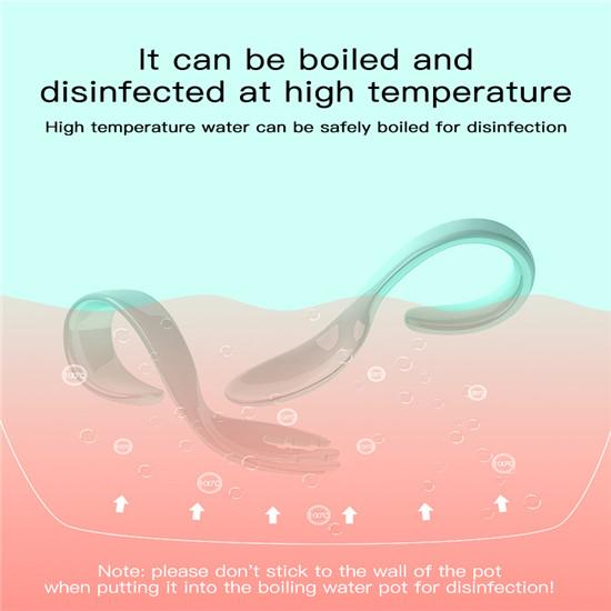 Kids Training Spoon Twisting Spoon Curved Fork And Spoon Set Elbow Spoon Childrens Tableware