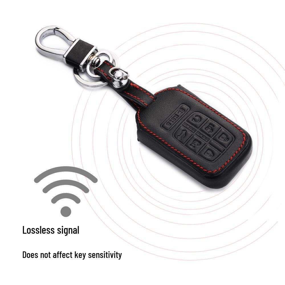 2018 Odyssey Overseas Genuine Leather 7-Button Key Case Keychain