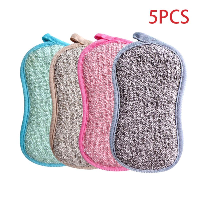 Reusable Washable Sponges Magic Sponge  Scouring Pad Dishwashing Sponge Kitchen Sponge Cleaning Product Gadgets