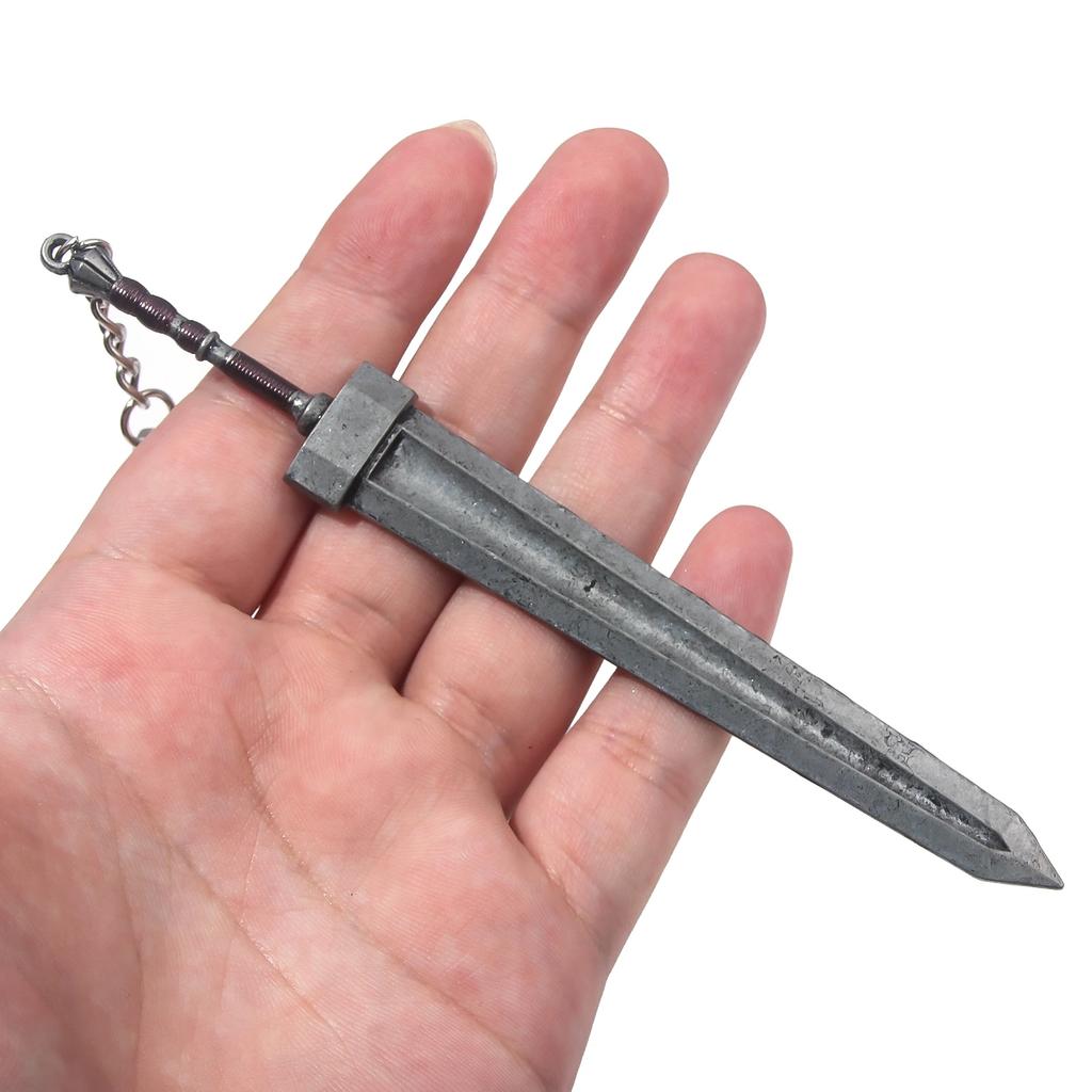 Game Darkmoon Claymore Prosthesis Sword Keychain Pendant Elden Death Dagger Ring Game for Women Men Keyring Gift Accessories