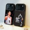 BASKETBALL N-Nikola J-Jokic NJ Phone Case For iPhone17,16,15,14,13,12,11,Pro,MAX Gray Matte Silicone Black Cover