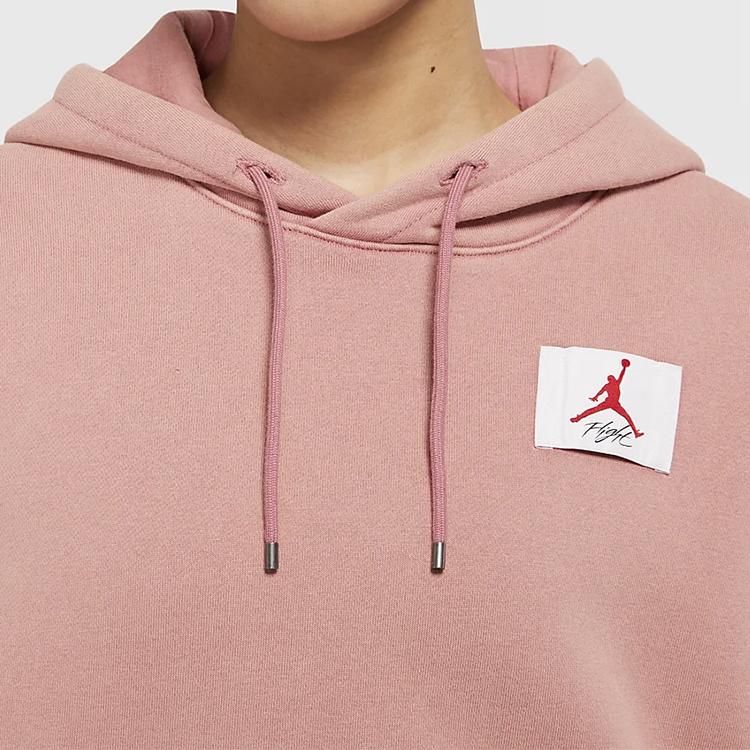 Jordan Solid Color Fleece Hoodie Women Tops Desert-Berry-Red CV7738-614