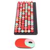 Keyboard Mouse Combo Wireless 86 Keys Cute Colorful Appearance Multimedia Buttons Light Quiet 2.4G Keyboard Mouse for PC