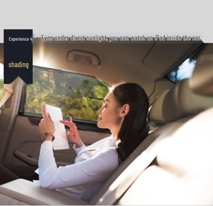 Ideal ONE Retractable Side Window Heat Insulation UV Protection Sunshade Curtain Mesh