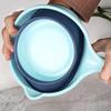 Foldable Water Ladle, Collapsible Silicone Kitchen Scoop for Rice Washing, Space Saving Multipurpose Dipper for Home