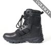 Fashion Leather Mens Waterproof Tactical Boots Black Wearable Black Leather Boots
