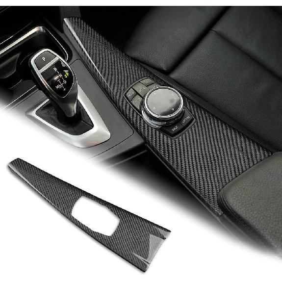 AIRSPEED Carbon Fiber Car Center Console Multimedia Button Panel Cover Gear Shift Panel Frame Cover Trim Sticker Kit for BMW F30 F31 F32 F34 F36 M3