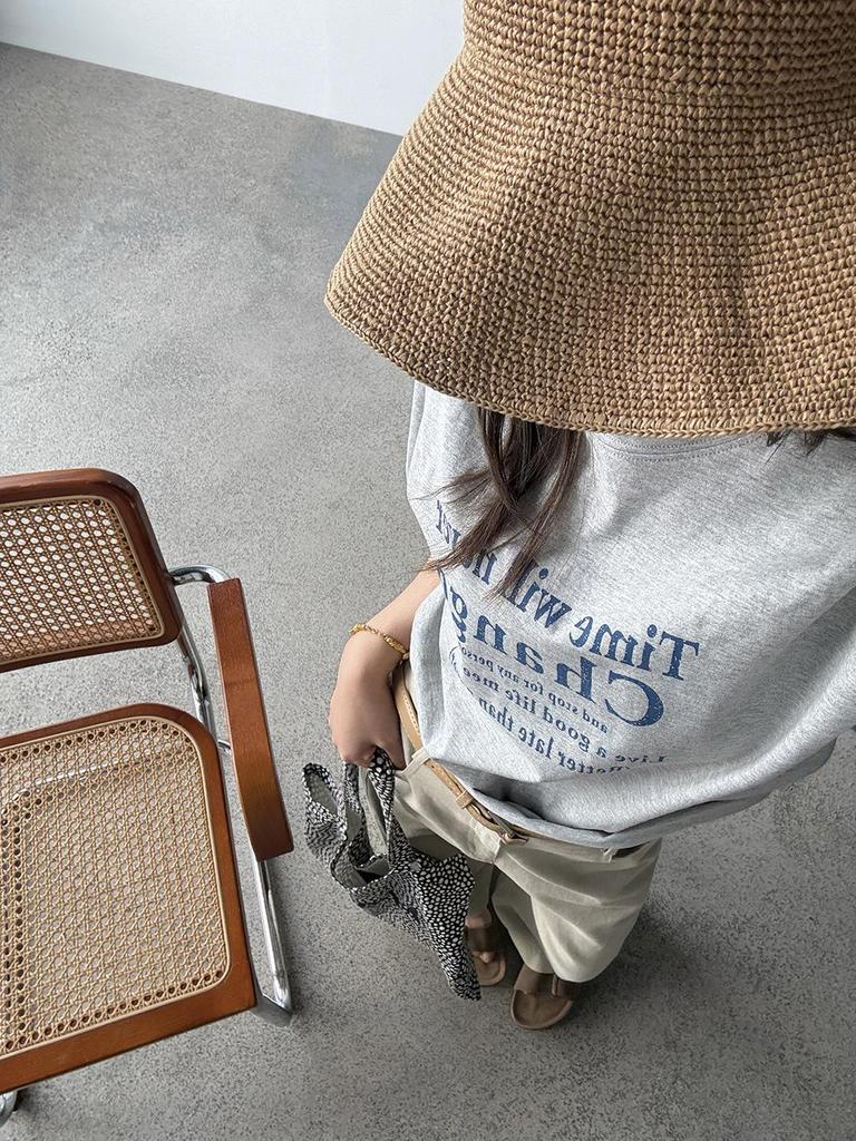 Good Quality Women's Casual Loose Letter Print T-shirt - Simple Ins Style, Short Sleeve