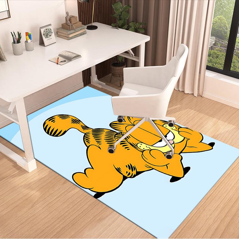Garfield'S Lazy Pose Carpet For Playroom Bedroom Living Room Sofa Home Decorkids Game Area Rug Nonslip Floor Mat