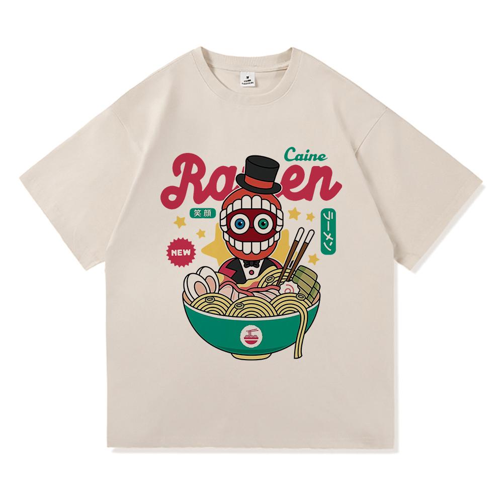 Uimitorul Circ Digital Jax Ramen Tricou Modă Bărbați Amuzant Caine Pomni Tricou Unisex Drăguț Iepure Tăiței Bumbac Tricouri