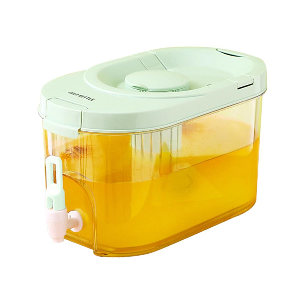 4L Leakproof Beverage Dispenser with Spigot & Lid Cool Water Bucket Clear Outdoor Water Bucket for Iced Tea Lemonade Juice Milk