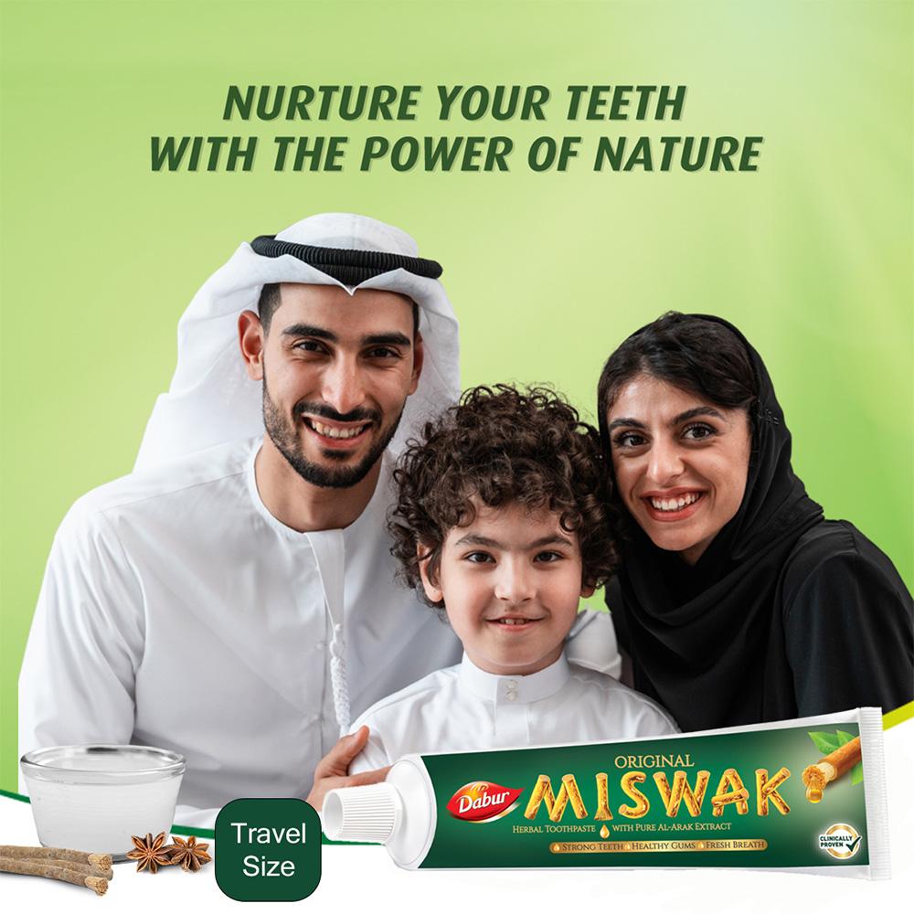 Miswak Herbal Toothpaste (herbal Toothpaste with Pure Miswak Extract) 150g Dabur