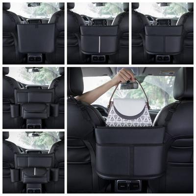 Stowing Tidying Seat Middle Hanger Storage Bag Leather Car Handbag Holders  Car Organizers