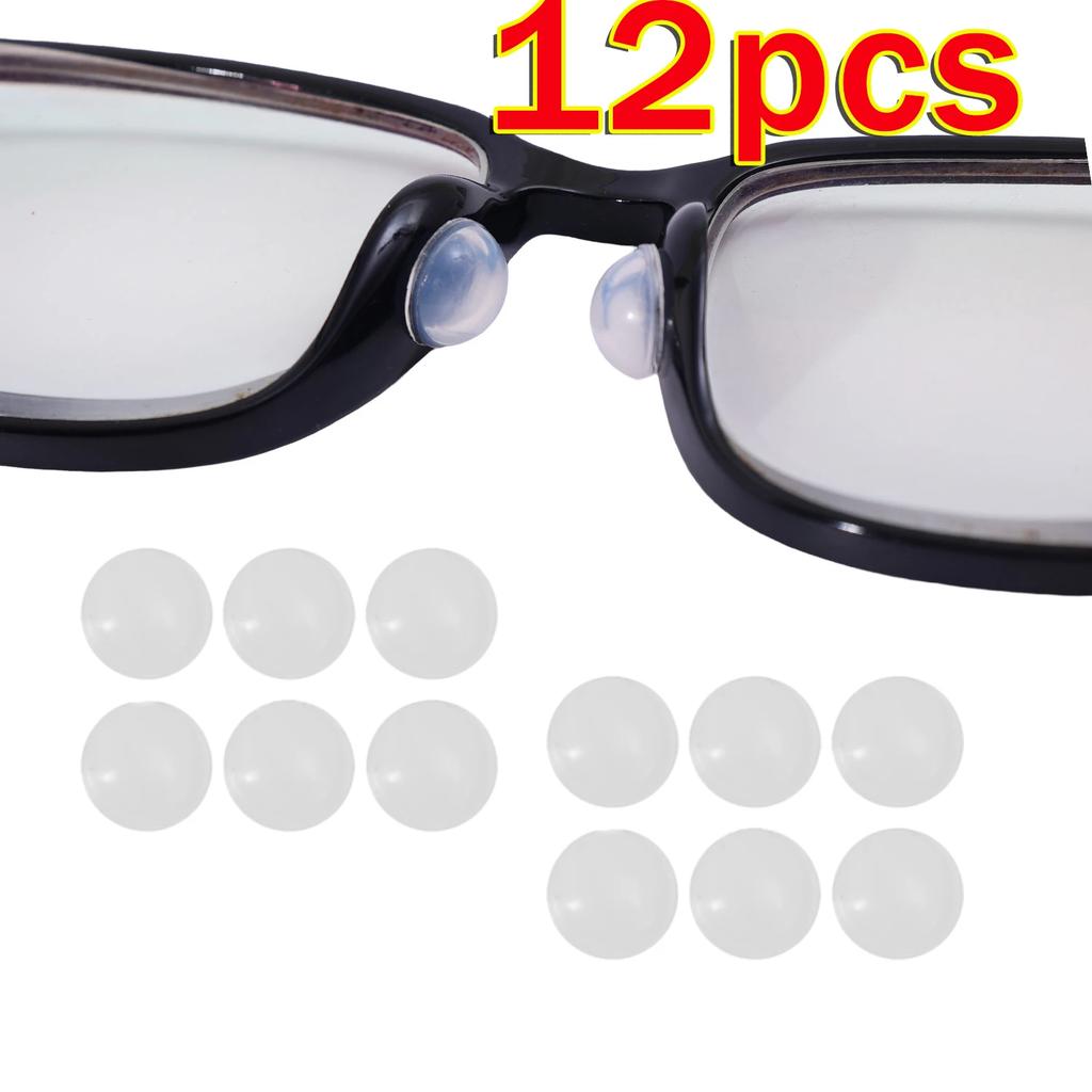 24pcs New Silicone Glasses Nose Pads Anti-Slip Soft Nose Pads Self Adhesive Eyeglasses Nose Holder Stickers Eyewear Accessories