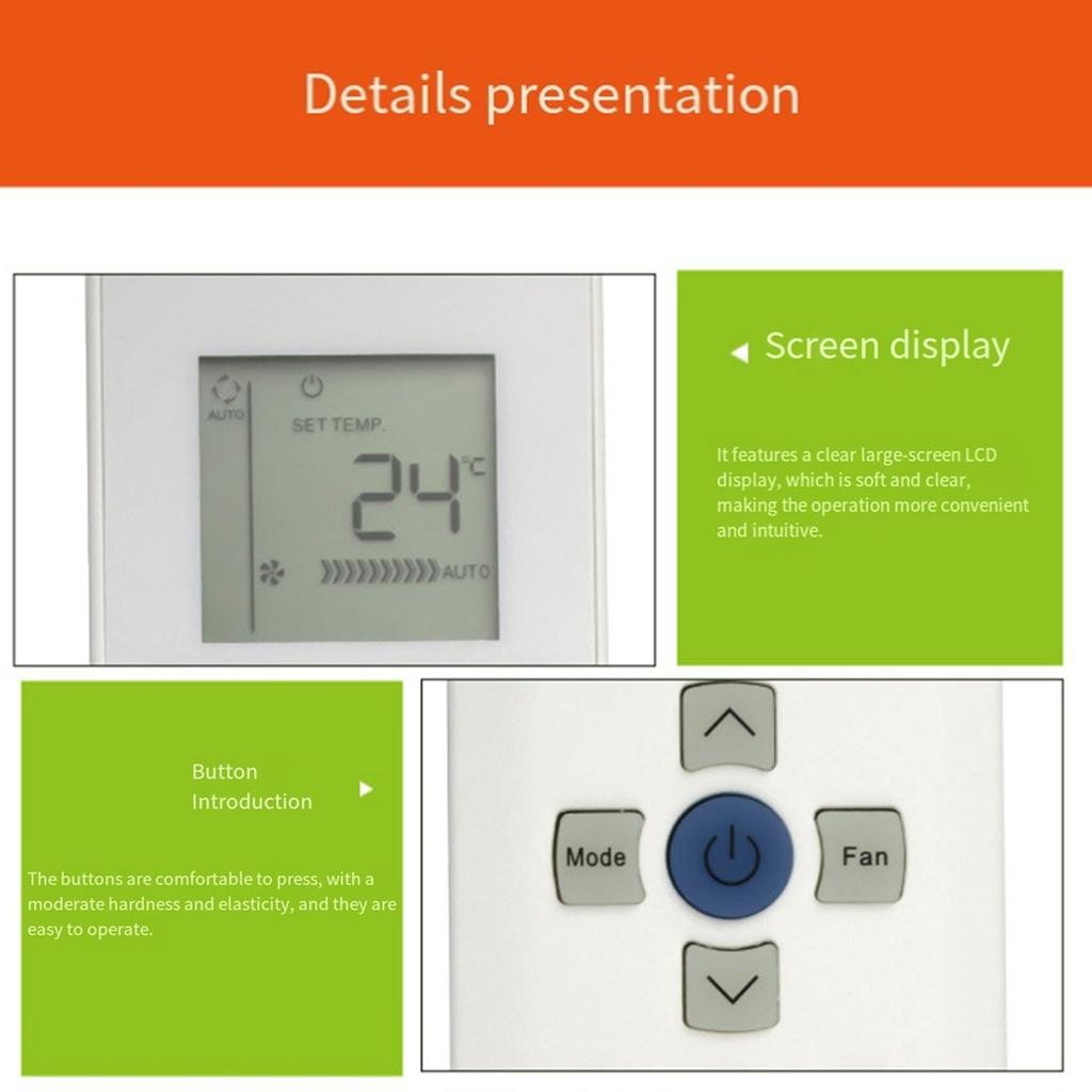 Universelle Fernbedienung für Carrier Klimaanlagenmodelle RG67N/BGEF Klimaanlagen-Fernbedienungszubehör