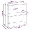 VidaXL 3-Tier Bookcase Smoked Oak 60x30x60 Cm Engineered Wood, Shelf, Book Shelf, Storage Shelf, 860251