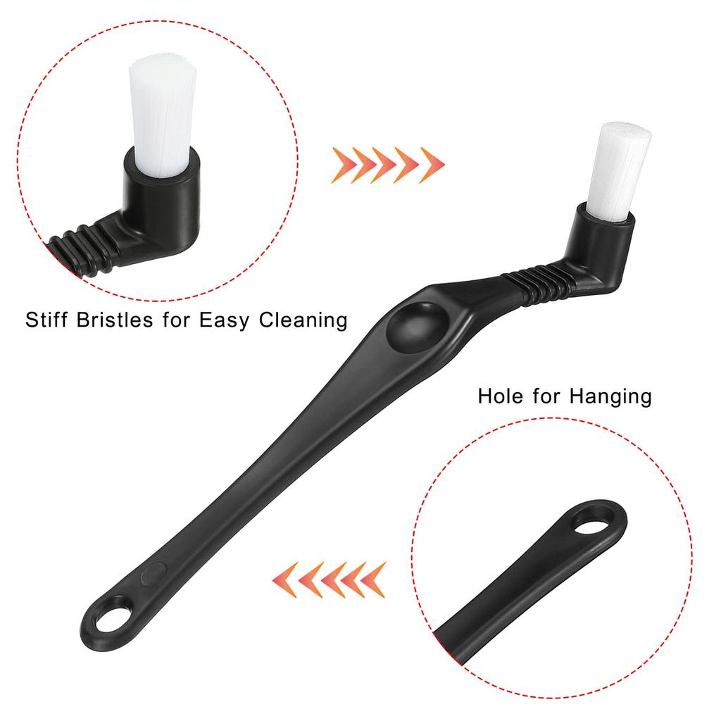 PATIKIL Coffee Espresso Brushes, 4 Pieces Elbow Coffee Grinder Brush Cleaner, Coffee Cleaning Tool, White