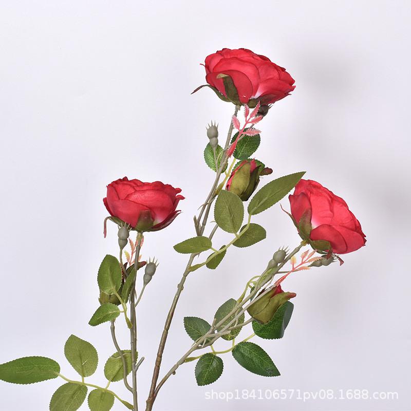 Rose Six Simulation Head Flower Artificial Flower Photography Props Home Decor