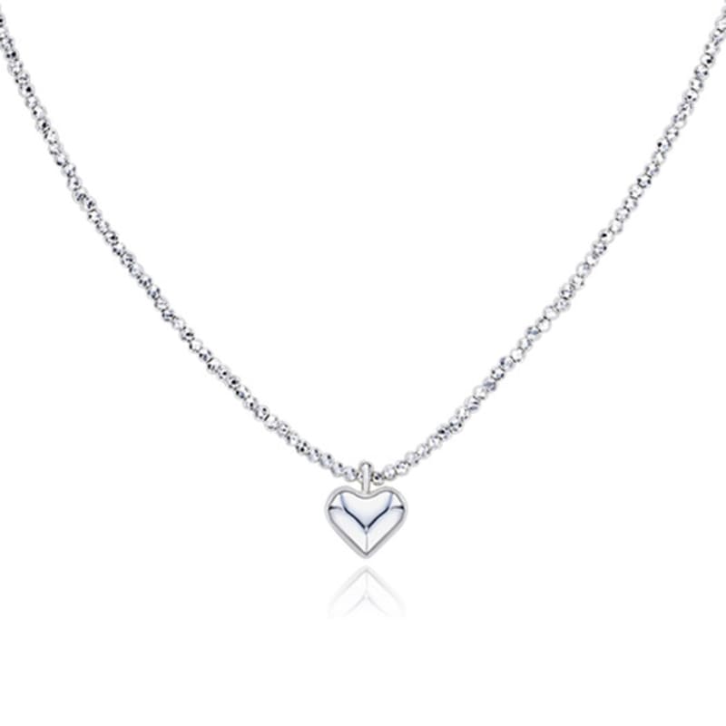 TOU WAV206 Glitter Heart Necklace