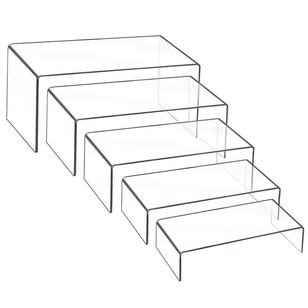 

5 шт. прозрачный акриловый розничный дисплей стенд плинтус 18см-26см толщина 3мм