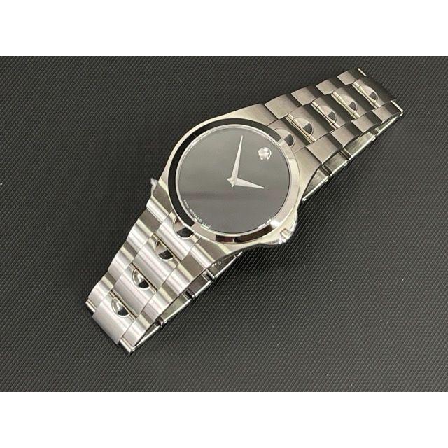 Used Exhibition Guaranteed Operation MOVADO 84 E7 1850 Movado Stainless Steel Case Watch Black Dial Men's SWISS MADE / 300838