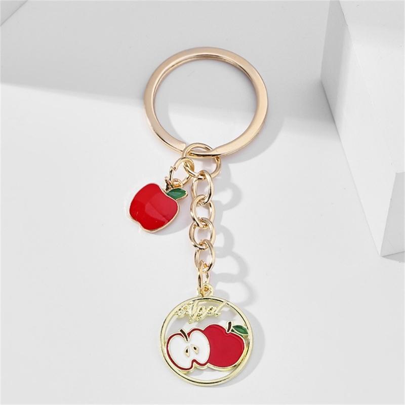 Lovely Keychains Cherry Heart Plant Fruit Keyrings Pendant Designs for Trendy Women And Girls As Friendship Gifts
