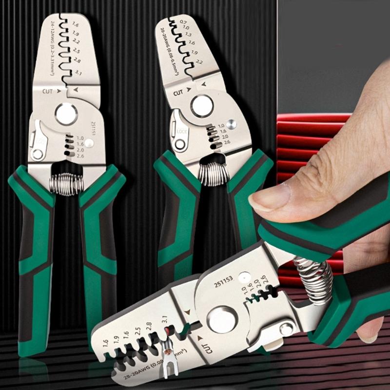 Compact Multipurpose Cable Cutter Tool Wire Crimping Stripping Pliers with Ergonomic Design For Electricians Maintenance