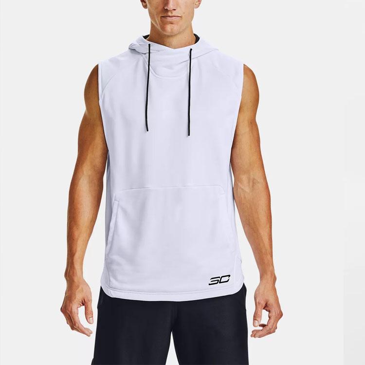 Under Armour UA SC30 Bezrukávová mikina vesta Pánské topy Bílá 1356995-100