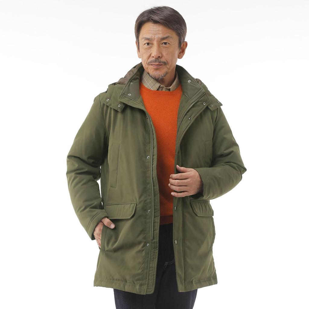 UNITED Daunenmantel mit 700er Füllung, warm für den Winter, Herren, 10 Taschen, leistungsstark, wasserabweisend, (JP, Alphabet, M, Khaki)