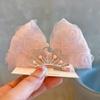 3D Rose Birthday Crown Hair Clip for Girls - Korean Style Polka Dot Bow Headwear