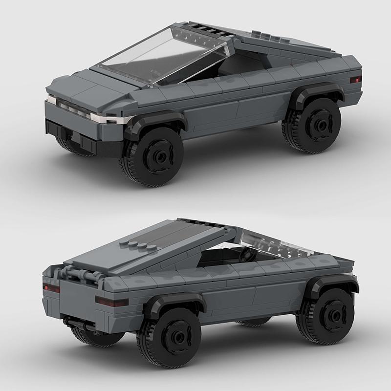 Bai Fen Bai Toys Boys City Technical Speed Car Sports Building Blocks Racing Road Moc Brick Set Vehicle Educational Toys Kid Cybertruck