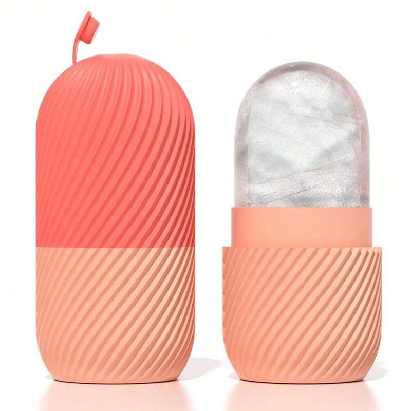 

Одна силиконовая форма для льда для лица - многоразовая форма для кубиков льда для уменьшения отечности, улучшения ухода за кожей и массажа лица