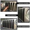 Car Front Insert Grille Cover With Net Trim Decoration Stickers for Jeep Wrangler TJ 1997-2006 Racing Grill