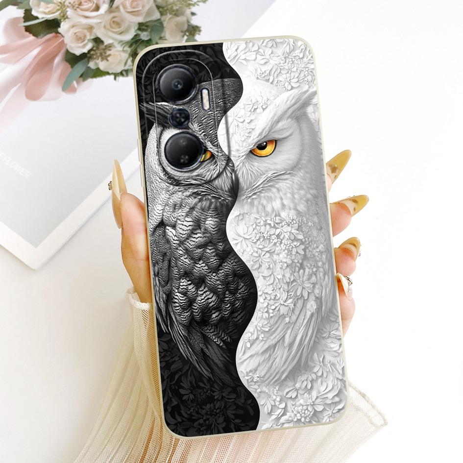 For Infinix Hot 20 Play Case X6825 Popular Flower Cover Soft Liquid Silicone Phone Shell For Infinix Hot 20s 20i Hot20 4G Covers