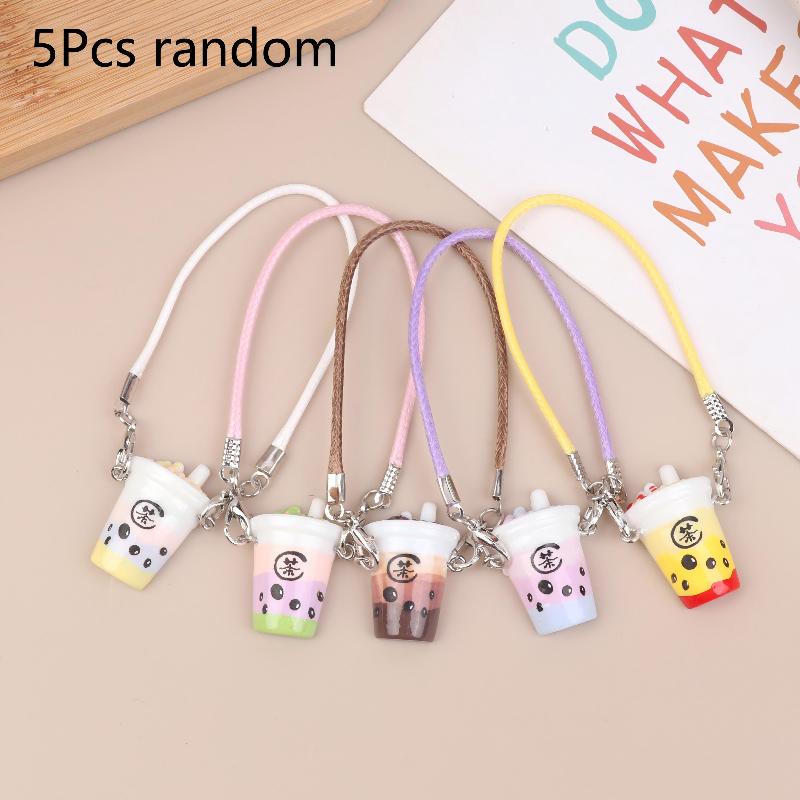 5/10Pcs Simulation Mini Bubble Tea Cup Crossbody Bag Cute Small Pendant Dolls Clothes Accessories Dollhouse Decoration Toys