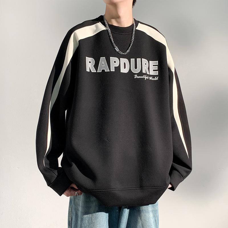 

Толстовки с круглым вырезом свитера мужские свободные модные удобные свободные повседневные топы принтованные пуловеры молодежные 3XL