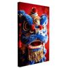 Chinese Festival Lion Dance Decorative Wall Art: Oil Canvas Mural