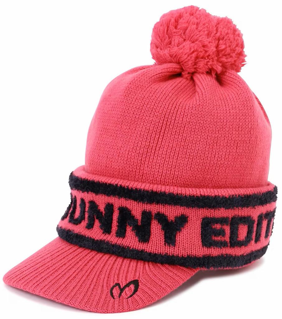 Unisex Brimmed Knit Cap and Brand Golf Hat FR [Master Bunny] (with Pom-Pom Logo) / / 758-5187003 090_Pink