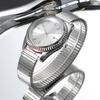 Edelstahlarmband 16mm-22mm Elastisches Armband Metall-Uhrenarmbänder für Herren Damen Ersatz Business-Armband Universelles Armband