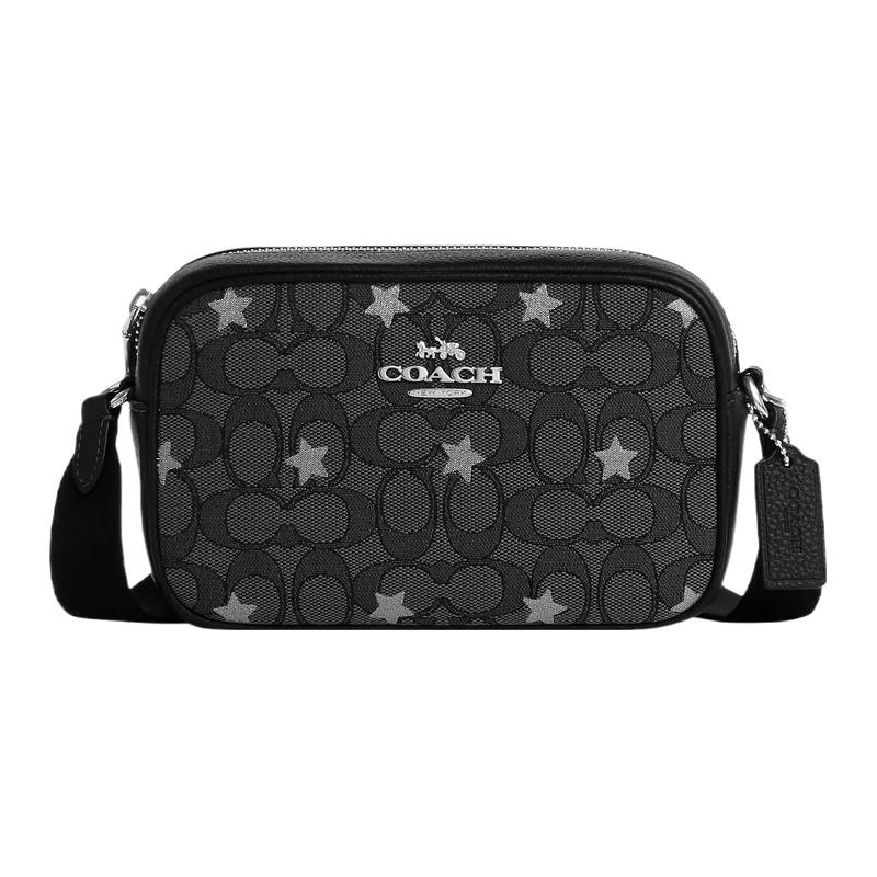COACH Jamie 19 Classic Presbyopia Zipper Closure Star Print Artificial Leather Shoulder Crossbody Bag Small Women s Black чёрный