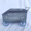 Flower Cart Metal Modern Metal Wagon Planter Plant Stand Flower Planter Pot for Indoor Garden Patio Outdoor Balcony