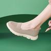 Simple Hollow Leather Single Shoes Light Mattress Anti-Slip Round Toe Flying Woven Breathable Mother Single Shoes For Women