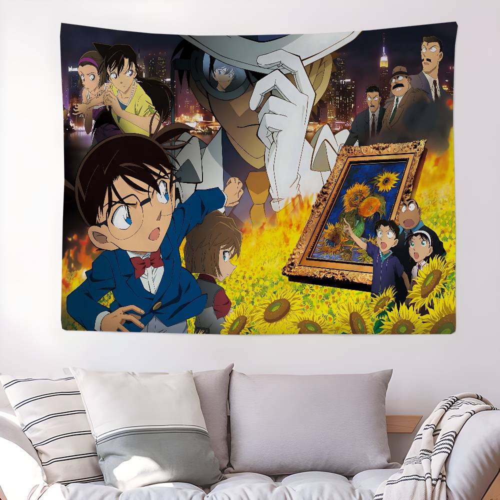 Anime Detective Conan Anime Tapestry Wall Hanging Decoration Household Wall Hanging Home Decor