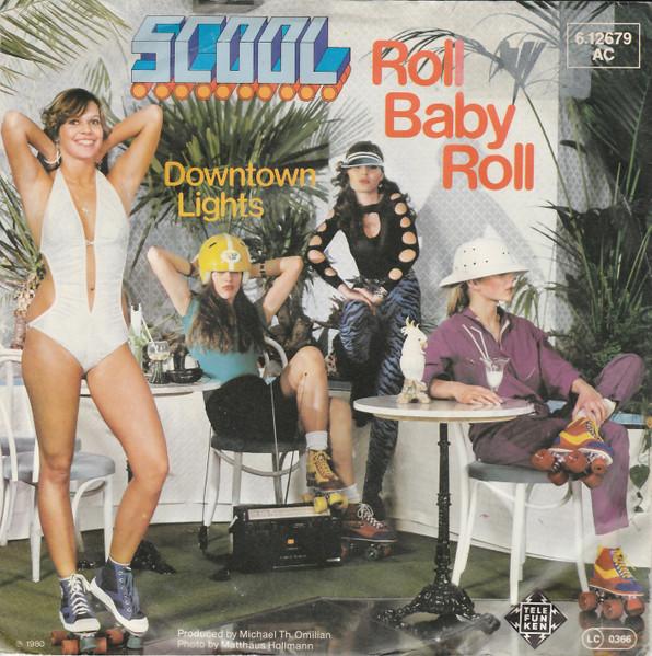 

7inch Record SCOOL Roll Baby Roll Downtown Lights 612679PROMO TELEFUNKEN 1980 Germany Dance Electronica Used