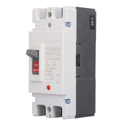 MCCB DC Solar Battery Protection Isolator Switch 2P Molded Case Circuit Breaker Switch 1000V 80A
