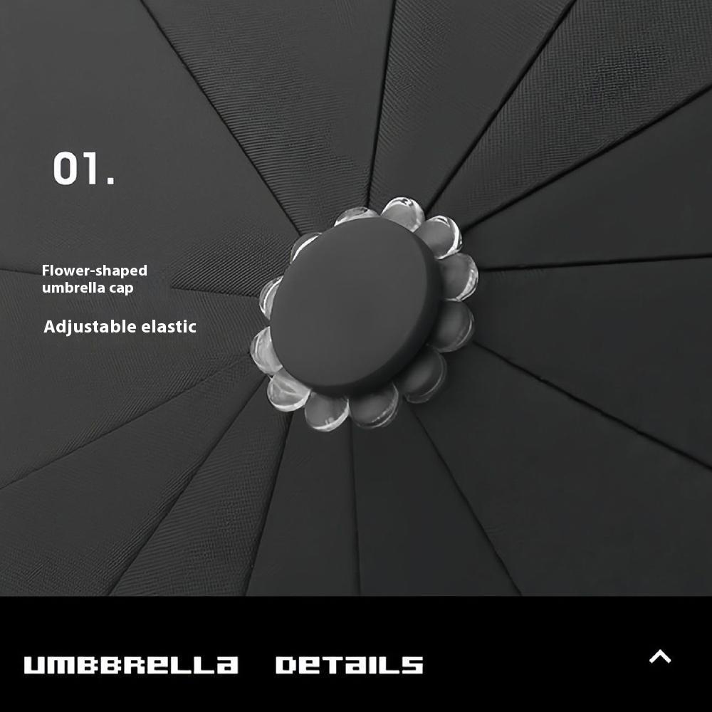 Windproof Large Umbrella 24-Rib Sun and Rain Proof Umbrella for 2 People